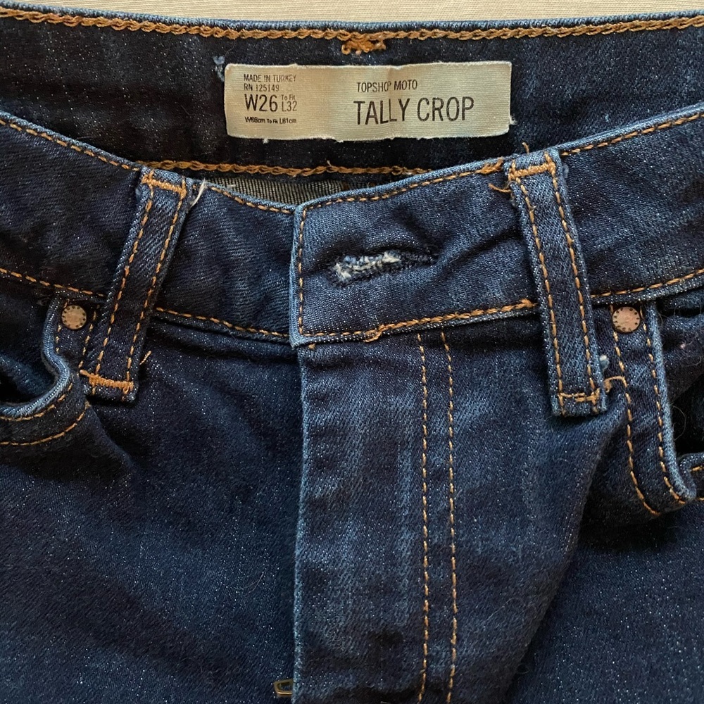 Topshop Moto Tally Crop